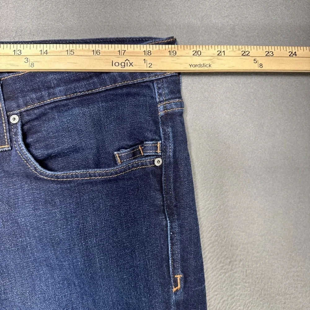 James Jeans Travis The Straight Mens 40x30 (38x30) Button Fly Dark‎ Wash Preppy